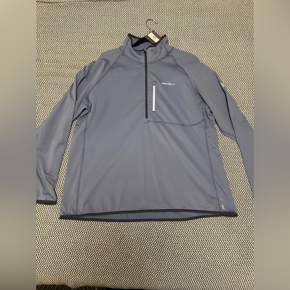 NWT Eddie Bauer High Route Grid Fleece, 2X, Dusty Blue